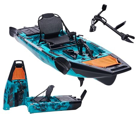 Albott Modular Fishing Kayak with Propeller Drive System & Durable HDPE, Customizable 9.6ft Lightweight Sit-on-Top Kayak for Adults & Youth, Ideal for Leisure & Commercial Use, 420lbs Capacity