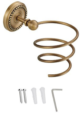 F Fityle Porta-phon da Bagno Porta-asciugacapelli Elettrico. Supporto da Parete in Ottone