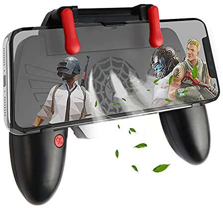 Oluote Mobile Game Controller, Gamepad-Trigger mit Lüfter und eingebautem Akku, Shoot und Sensitive Aim Trigger für 4,7-6,5-Zoll-Smartphones
