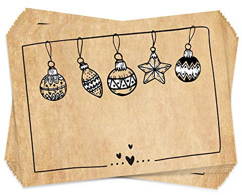 Logbuch-Verlag 25 Weihnachtsetiketten zum Beschriften Geschenketiketten Etiketten Namensaufkleber Aufkleber für Namen 7 x 5 cm beschreibbar