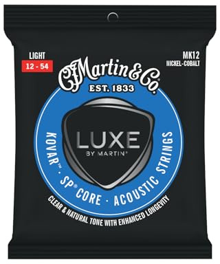 LUXE BY MARTIN® Kovar™ SP® Core Guitar Strings – Light Gauge | Nickel-Cobalt Alloy Wrap with SP Core | Lower Tension, Balanced Tone, and Long-Lasting Performance