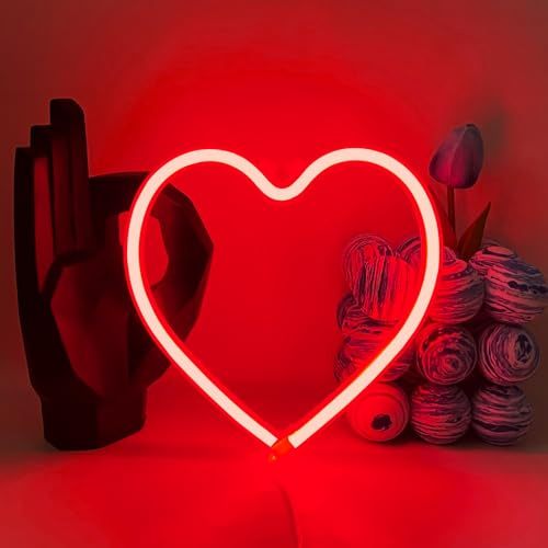 UExnkj-Y hjärta neonskylt hjärta neon skylt röd neonljus skylt LED neonskylt dekorativ USB eller batteri LED neonskylt för sovrum bar flickrum alla hjärtans dag bröllop