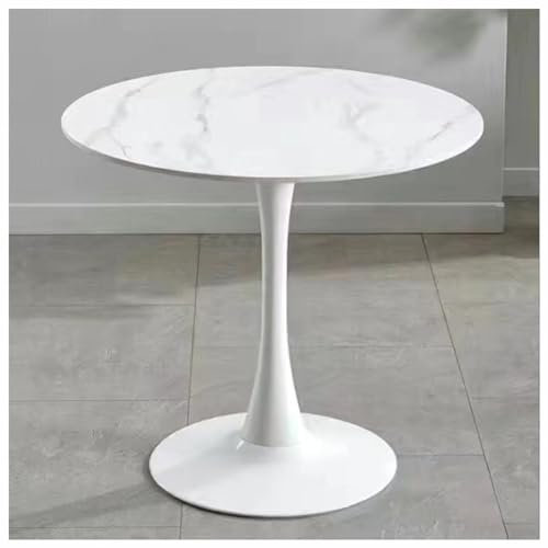 Bistrotisch, Marmor-Esstisch, 60/70/80 cm, runder Küchentisch mit Metallsockel, 4-Sitzer-Esstisch, Möbel, moderner Couchtisch für Küche, Esszimmer, Wohnzimmer (Größe: 70 cm, Farbe: 1)