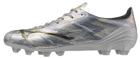 Mizuno Alpha II Pro Herren-Fußballschuhe für festen Boden, Rugby, Glx Silver Gold, 44 EU