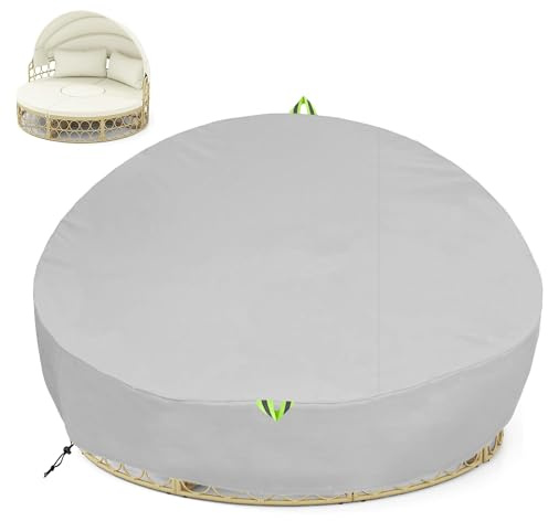 Solö skyddsöverdrag vattentätt 600D oxfordtyg skydd väderbeständigt för solö skydd solö rund – Ø 223 x 88/45 cm