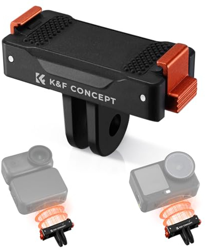 K&F CONCEPT Adaptador Magnético para dji Osmo Nano/Action 6 | Base de Extensión para Trípode, Selfie Stick y Brazo Mágico | Accesorio para Vlogging con Cámara de Acción