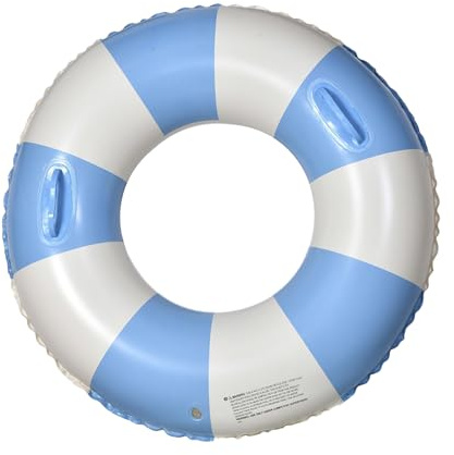 Galleggiante Da Nuoto A Strisce Antiribaltamento Addensato, Maniglie Comode, PVC, Salvagente Gonfiabile A Strisce, Anello Da Nuoto Galleggiante, Facile Da Applicare, Per Feste In Spiaggia, Vacanze Est