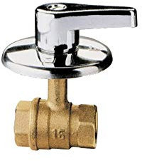 VALVOLA RUBINETTO A SFERA DA INCASSO CON LEVA E ROSETTA CROMATA 3/4 F.F.