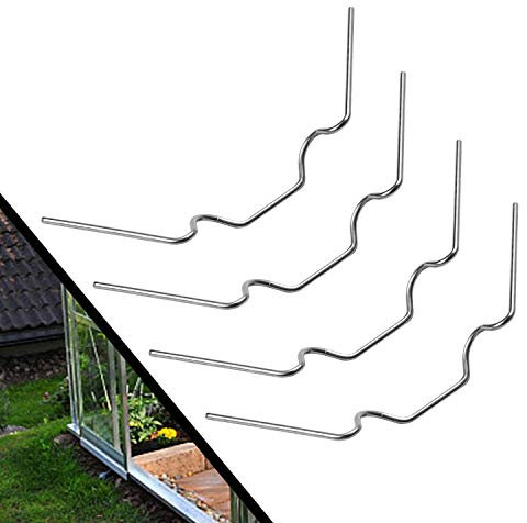 Ulikey 100 Stück Gewächshaus Klammern aus Edelstahl, Hohlkammerplatte Befestigung Gewächshäuser Zubehör für Gewächshaus & Glashaus Hohlkammerstegplatten Extra Thick 1.5mm (100 Stück)