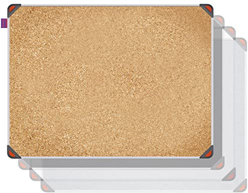 Premium Pinnwand IDEA EDGE – Design meets Nachhaltigkeit - Korktafel mit Rahmen in 3 Größen – Selbstheilender Kork – Kombinierbar mit anderen Boards der EDGE-Serie - 45x60 cm