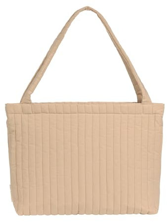 LÄSSIG Baby Wickeltasche Shopper mit Kinderwagenbefestigung/MIX Shopper Cotton beige