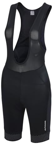 Airtracks Pantalón corto de ciclismo para mujer Pro Line con tirantes – Pantalones de ciclismo – 3D Coolmax acolchado – Transpirable – Protección UV – Secado rápido, Negro , M - Damen