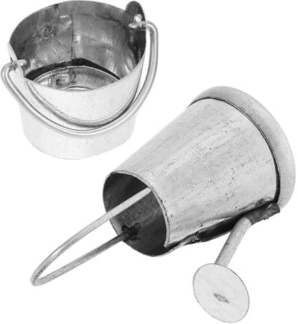 Toyvian 2 Stück Gießkanne Miniaturmodell Mini Gießkanne Miniatur Gießkanne Badewanne Bewässerungsspielzeug Kindergießkanne Winziger Gießeimer Puppenhaus Eimer Spielzeug Miniatur