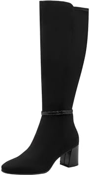 Tamaris Bottines à talons longs pour femme 1-25513-45 - Noir - Taille 39 EU, Noir/comb, 39 EU