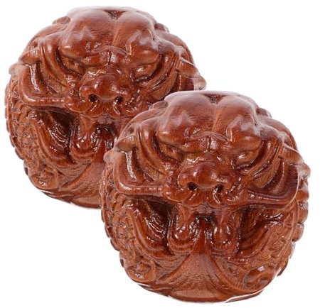 VALICLUD Palla Da Massaggio in Legno Piccola Palline Per Esercizi Manuali Per Adulti e Anziani Palline Per Massaggio Al Palmo Pratiche e Decorative