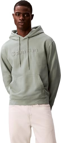 Calvin Klein Sudadera Hombre Terry con Logotipo, Beige (Shadow), S