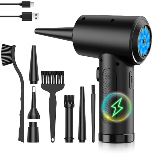 Soplador de polvo eléctrico de aire comprimido, mini aire comprimido para PC, kit de limpieza, aspiradora de coche, mini aspiradora, 51000 rpm, aire comprimido, para coche, ordenador portátil, teclado