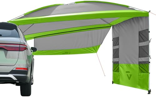 JOYTUTUS Tienda de campaña con 3 lados extraíbles, universal, impermeable, tienda de campaña con mosquitera, toldo para portón trasero, protección solar para trekking, camping, exterior, senderismo