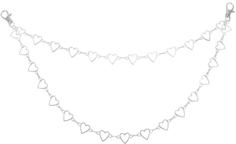 Chaîne Corporelle en Alliage Argenté, Motif Cœur Pêche Creux | Modèle Multilayer, 1 Pièce, Style Rétro Créatif, Finition Légère et Effet Visuel Marqué