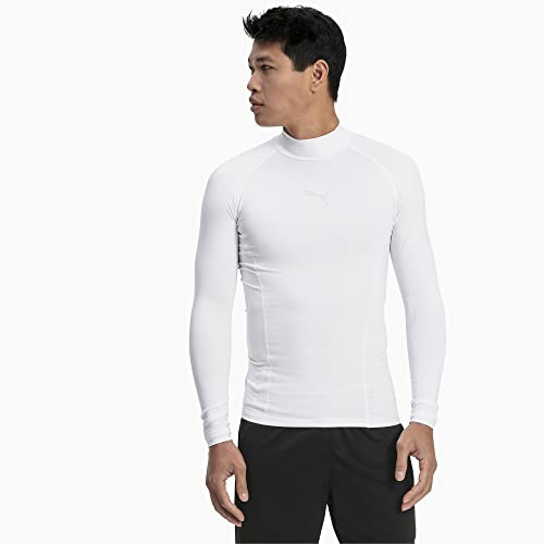 PUMA Liga Baselayer Tee LS Warm, Maglietta Compressione Uomo, White, M