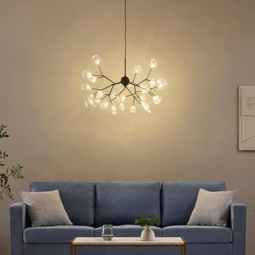 Suspensión branchage metálico negro – Arsinoe Kosilum – IP20 – clase energética: Compatible con a, b, c, d, e y f – 220/230 V 50/60Hz – -