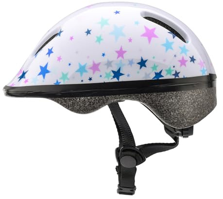 Bike Helmet For Baby, Kids, Boys, Girls - Cycling Safety Small Sizes Child MTB Bike Bicycle Skateboard Scooter Lightweight Adjustable Breathable - MV6-2 - Size: S XS 44-48 cm - Motif : Stars
