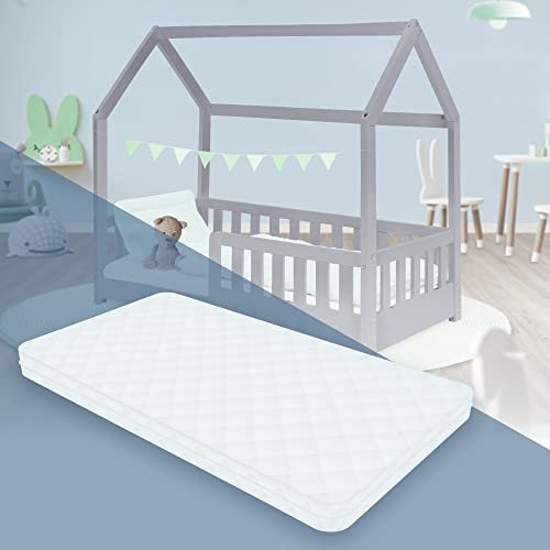 ML-Design Kindermatratze 60 x 120 x 10 cm, Schadstoffgeprüft, Öko-Tex 100 Zertifiziert, Babymatratze Juniormatratze mit Reißverschluss und waschbarem Bezug, Kaltschaummatratze für Kinderbett Babybett