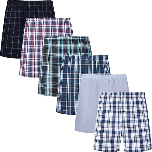 JupiterSecret Lot Caleçon Homme Américain Boxer Homme Coton Doux Calecon Homme Confortable Taille Élastique, 6 ou 10 Pièces