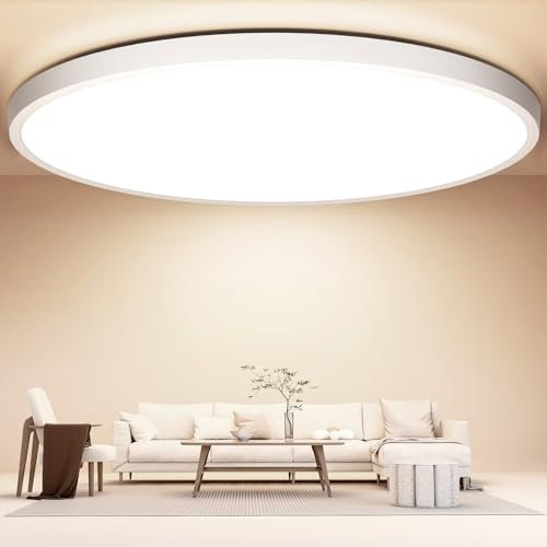 Deckenlampe Led Deckenleuchte Flach Rund - Ø40CM 36W 3600LM 4000K Neutralweiß Led Deckenlampe Wohnzimmer Modern Utra Dünn 2,4CM Led Lampe Decke für Küche Schlafzimmer Badezimmer Kinderzimmer Flur