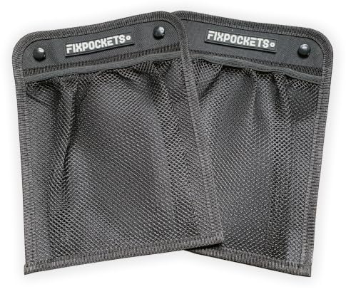 FixPockets - förvaringsnät i form av fickor som ska fästas utan borrning, för kommersiella fordon, husbilar, båtar... 1 ficka, två delar - 25 x 20