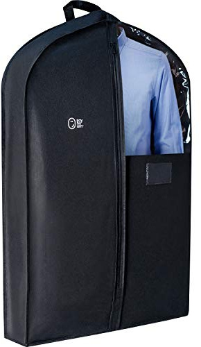 Luxury Storage Garment Bag for Men and Women Shirt, Blouse, Wool Sweater, Suit Jacket | 40 Inch + 5 Inch Gusset | Premium Hanging, Breathable, Foldable Clothes Protector and Travel Cover