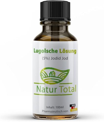Natur Total Lugolsche Lösung 5% 100ml (Ph. Eur.) Lugloschen Lösung Jod nach Dr. Hulda Clark Lugolsch Iodine Tropfen