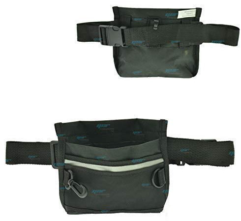 YNR Animal de Compagnie Friandise Pochette Chat Chien Entraînement Snack Sac Rangement Support Distributeur Casse-Croûte Jouets Boules Ceinture Réglable - Noir