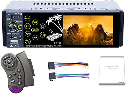 NC 3.8 Inch 1 DIN Car Radio Car Audio FM MP5 Audio Player Bluetooth Cellphone Handfree 2USB Car Stereo Radio (P5180)