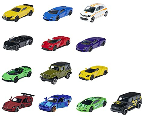 Majorette - Set 13 Pezzi (9+4 esclusivi) - Auto in miniatura in metallo - Cofanetto 13 Veicoli - 212054029