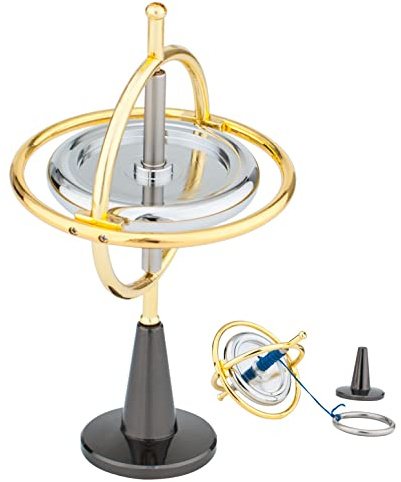 DjuiinoStar Gyroscope robuste (rotor en acier massif usiné CNC) : stable et robuste (passer le deuxième test de chute au sol); long temps d'essorage (plus de tours) ; jouet fidget haut de gamme,