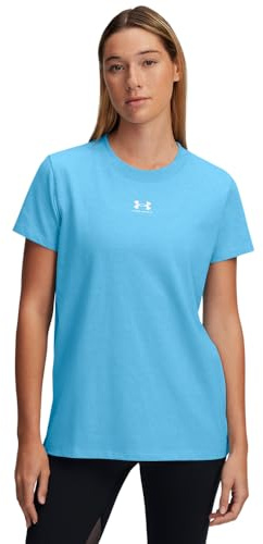 Under Armour Womens Ua Rival Core Ss T-Shirt Ether Blue/White 10
