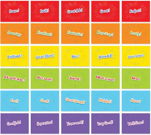 Stuff4 Fun A6 Positive Praise Postcard Pack for Kids Teens Adults | Motivational Praise Phrases, Postcard Gifts for Pupils Teachers Parents Children Students