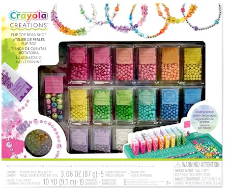 CRAYOLA Creations - Laboratorio delle Perline, Set per Creare Gioielli Personalizzati con 2500 pezzi, Attività Creativa e Regalo per Bambine, da 8 anni, 04-2963