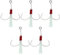SG Store 5 Stücke Rot Doppel Jigging Assist Haken Salzwasser Dancing Stinger Jigging Haken Für Alle Arten Von Jigging Vertikale Jigging Köder Salzwasser Jigging