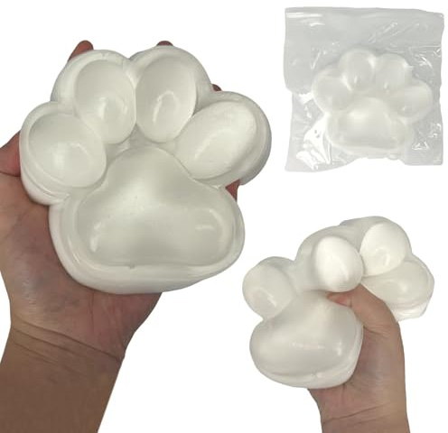 Squishy Toy, ​1 Pcs Big Cat Paw Squeeze Toy, Leksak Squishy Leksak Pinch, Katttass Fidget Klämleksak, Kawaii Stress Squeeze Toy, Anti-stressboll för Vuxna(Transparent XL)