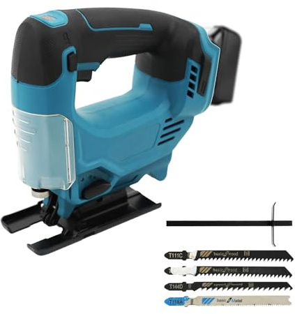 Scie sauteuse sans fil, compatible avec batterie Makita 18V - 3 vitesses réglables