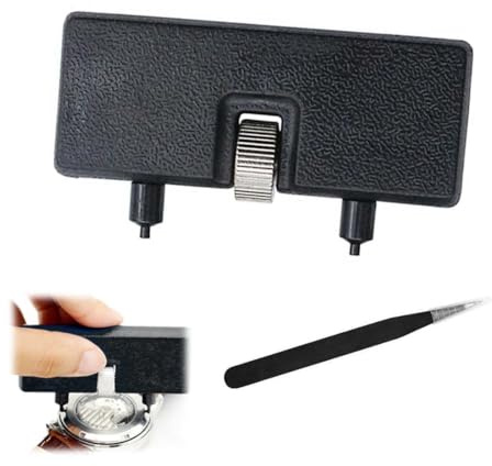 VONJUMA Kit Changement Pile Montre Ouvre Boitier Montre Utilisé Pour Ouvrir Le Couvercle De La Montre En Tournant Montre Barre À Ressort Outil Film Anti-Rayures Avec Pince À Épiler