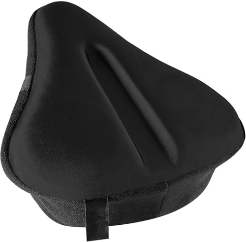 Bike Seat Cushion, Comfortable Bicycle Saddle Cover for Indoor and Outdoor Cycling, Padded Gel Cover for Exercise, Mountain & Road Bikes, Universal Fit for Peloton & Stationary Bikes