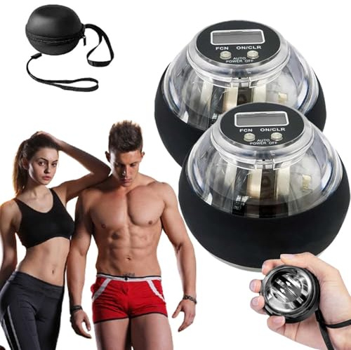 WEIWOGU Appareil d'exercice pour Les Mains Curaball, Ballons d'exercice gyroscopiques pour Les Poignets Curaball - Renforcement réglable des Avant-Bras (B)