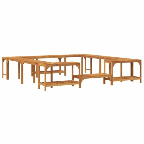 Nqyjm Bordo per vasca idromassaggio, marrone, 250 x 250 cm, in legno massello di acacia per piscine