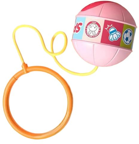 Jisadelio Knöchel Hüpfball, Skip Ball for Outside, Springring Fußkreisel Kinder Fußball Sprungball - LED Sprungring Leuchtender Hüpfball Sport,Swing Wheel Outdoor Spiele Garden Toy Für Kinder Mädchen