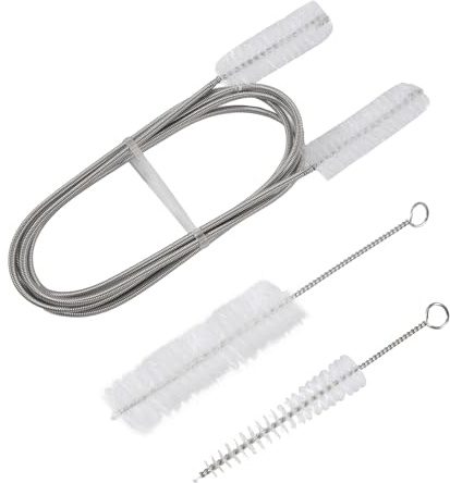 Xuzxinze 3Pcs French Horn Trombone Trumpet Cleaning Set Stainless Steel Nylon Brush Musical Instrument Cleaning Brush Easy Install