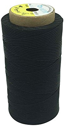 Yulakes - Filo cerato per cucire pelle, riparare scarpe e molto altro, lunghezza: 260 metri, larghezza: 1 mm Nero