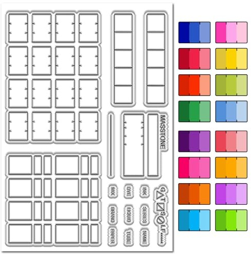 craspire A5-färger genomskinliga stämpelpalett återanvändbara retro genomskinliga silikonstämplar 8,3 x 5,8 tum för gör-det-själv scrapbooking tillbehör prägling albumkort